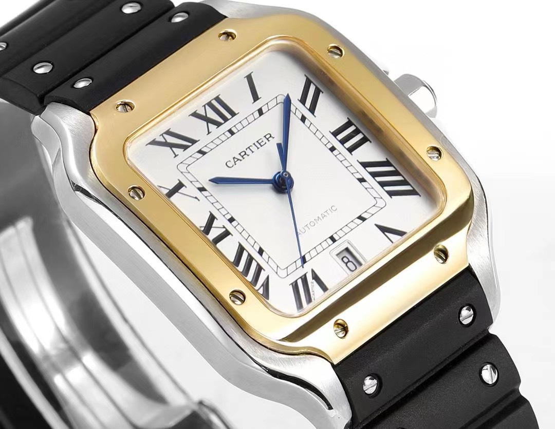 Cartier Santos Rubber Strap | THB Factory 39.8mm Automatic Watch