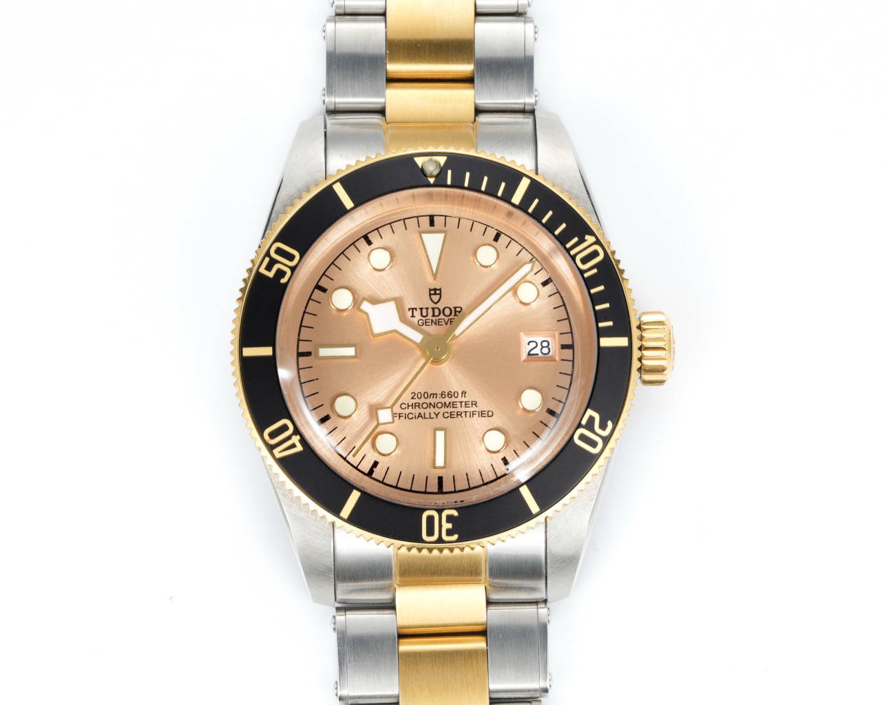 Tudor Black Bay GMT Automatic Diver Watch 41mm, Domed Sapphire Crystal, Rivet Stainless Steel Bracelet, Multiple Ceramic Bezel Color Options