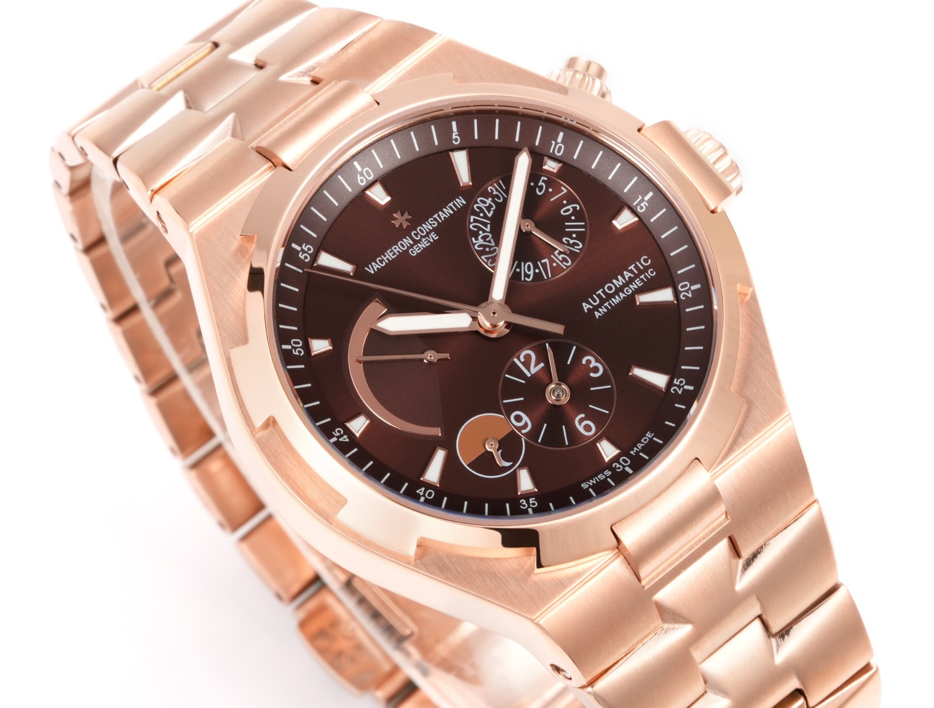 Vacheron Constantin Overseas RW4 Multifunctional Mechanical Watch, 42mm Stainless Steel Casual Business Gentleman Wristwatch