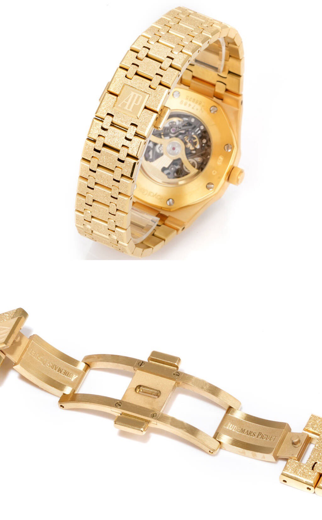 Audemars Piguet Royal Oak Skeleton Frosted Gold Rainbow Bezel AP2 Version