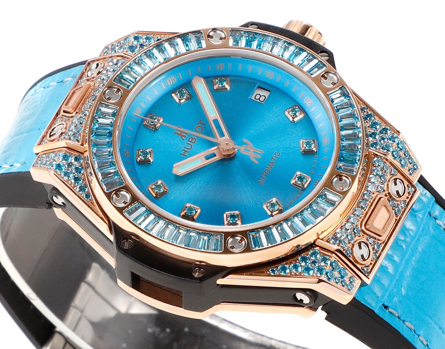 Hublot Big Bang One Click Rainbow Gemstone 39mm Automatic Ladies Watch