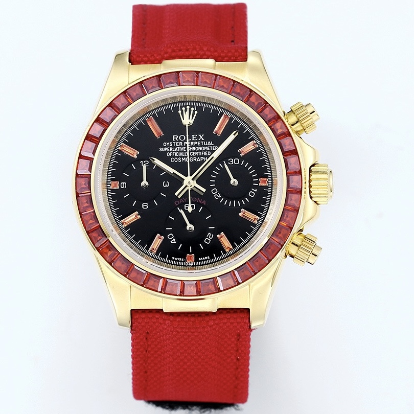 Rolex Cosmograph Daytona Super Clone Watch | Pumpkin Ruby Bezel, 43mm
