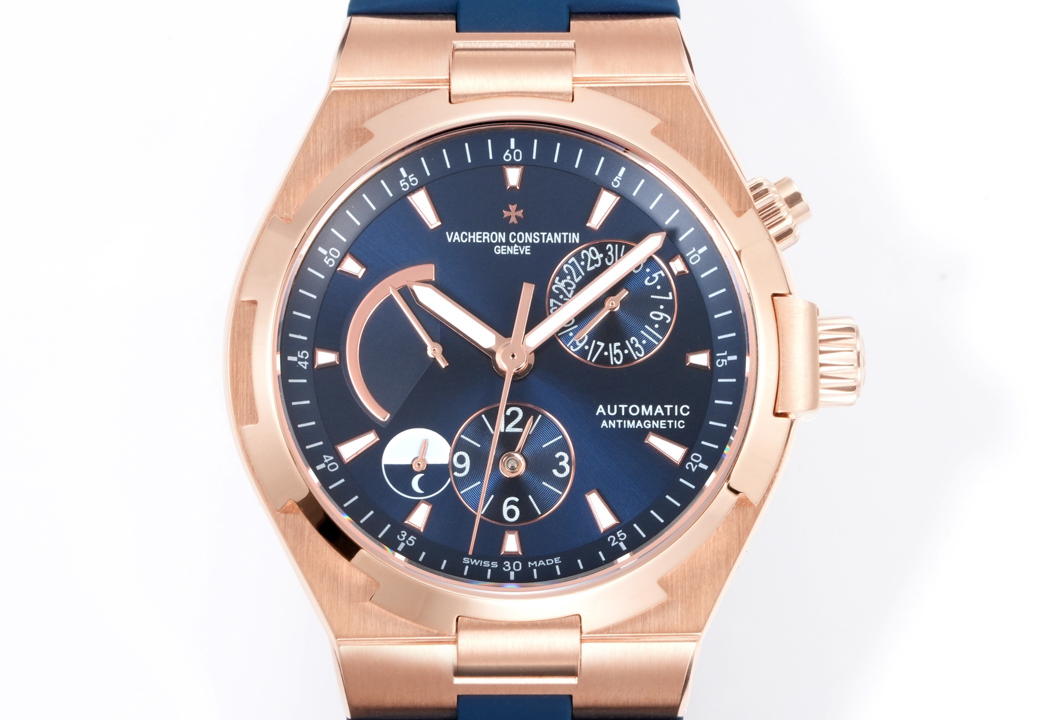 Vacheron Constantin Overseas RW4 Multifunctional Mechanical Watch, 42mm Stainless Steel Casual Business Gentleman Wristwatch