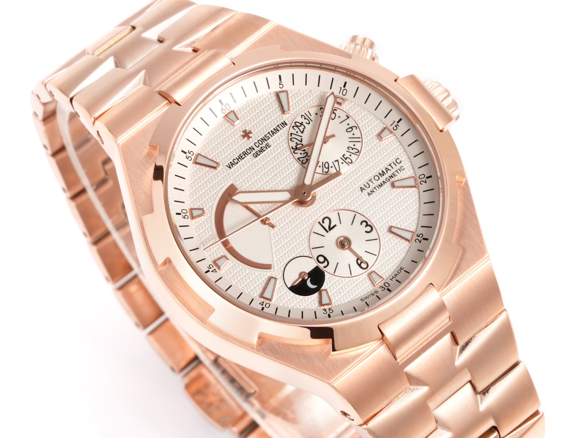 Vacheron Constantin Overseas RW4 Multifunctional Mechanical Watch, 42mm Stainless Steel Casual Business Gentleman Wristwatch