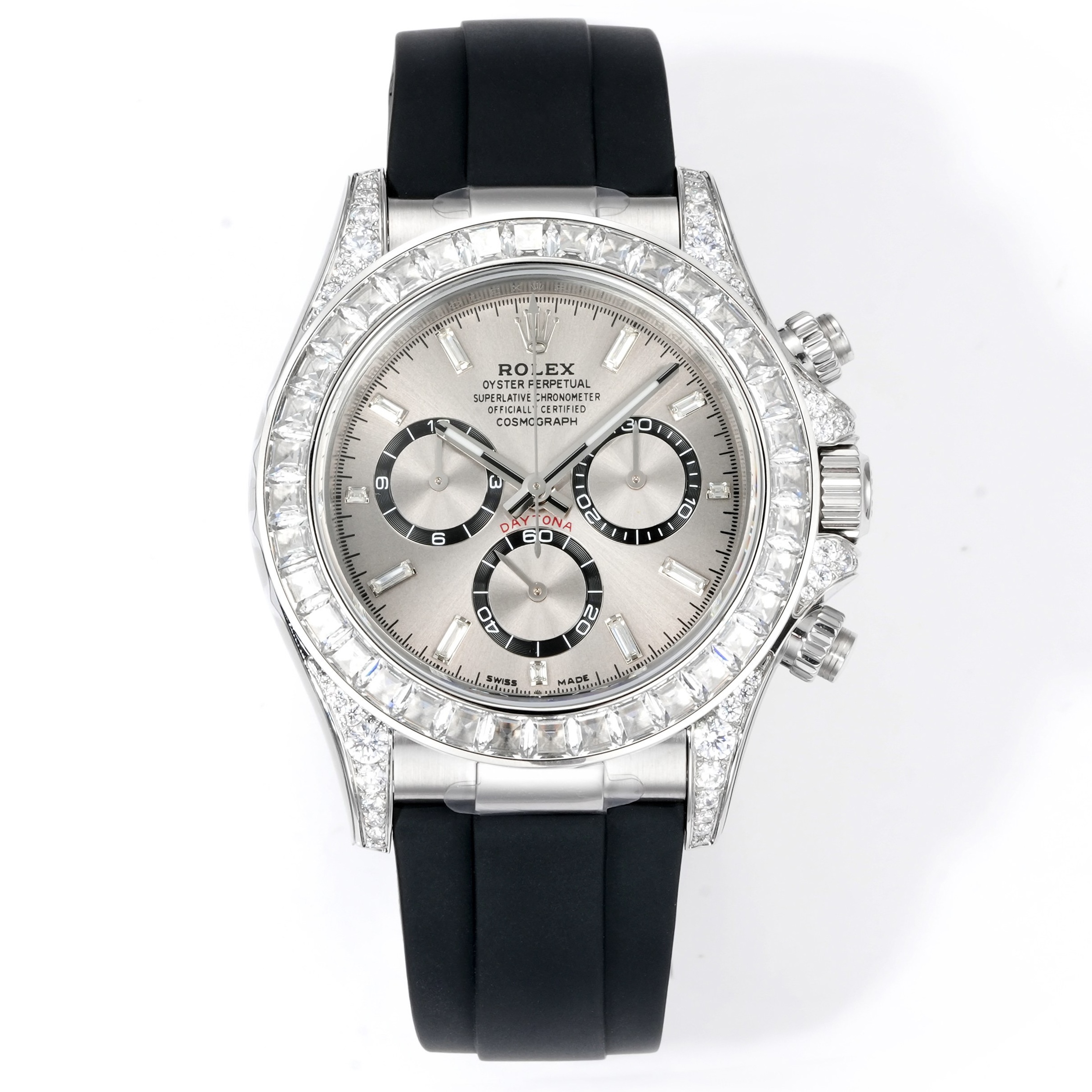 Rolex Cosmograph Daytona 40mm N+ Factory V2 Weighted Baguette Bezel Automatic Watch