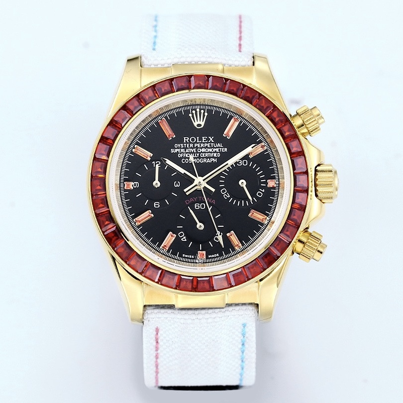 Rolex Cosmograph Daytona Super Clone Watch | Pumpkin Ruby Bezel, 43mm
