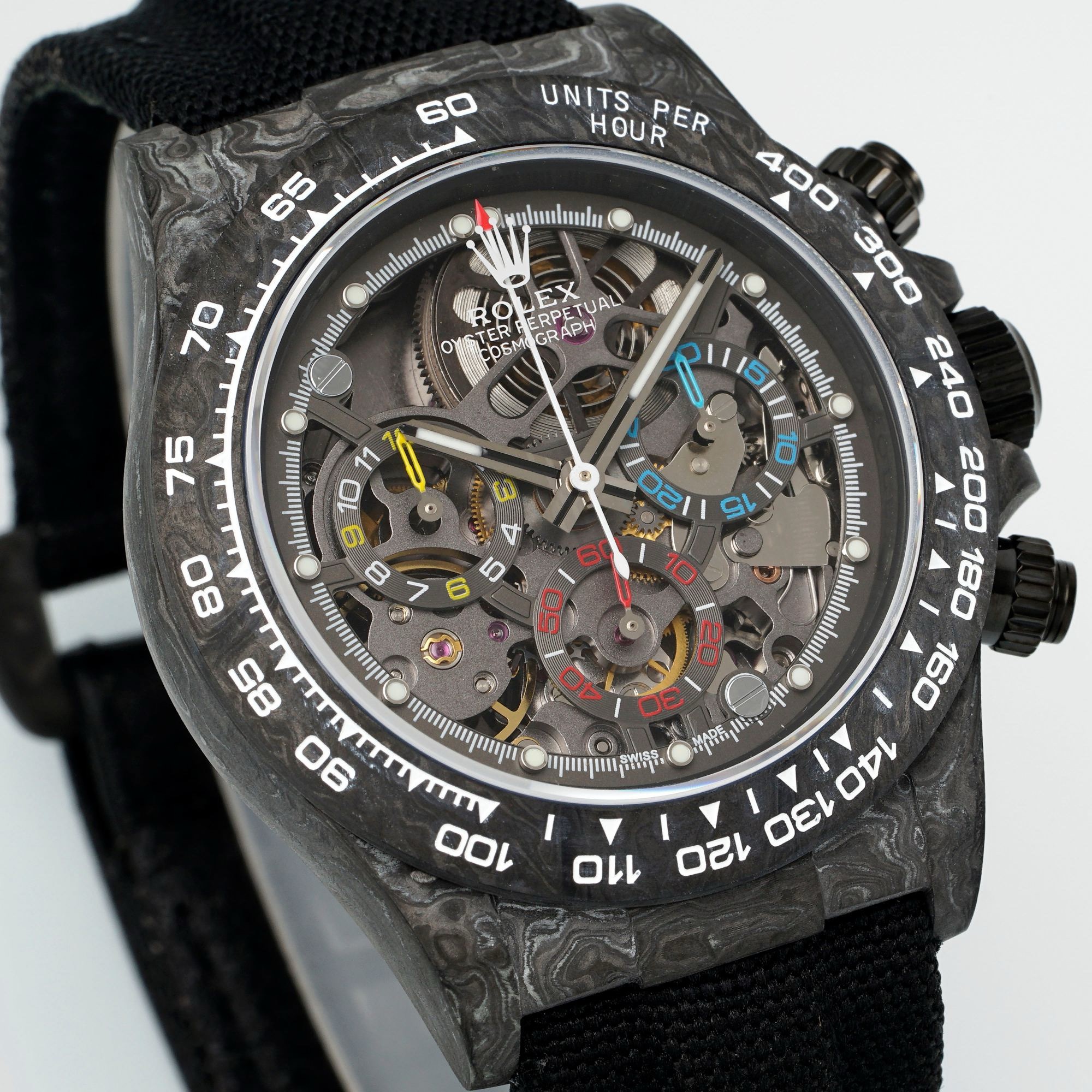 Rolex Diw Carbon Skeleton Chronograph