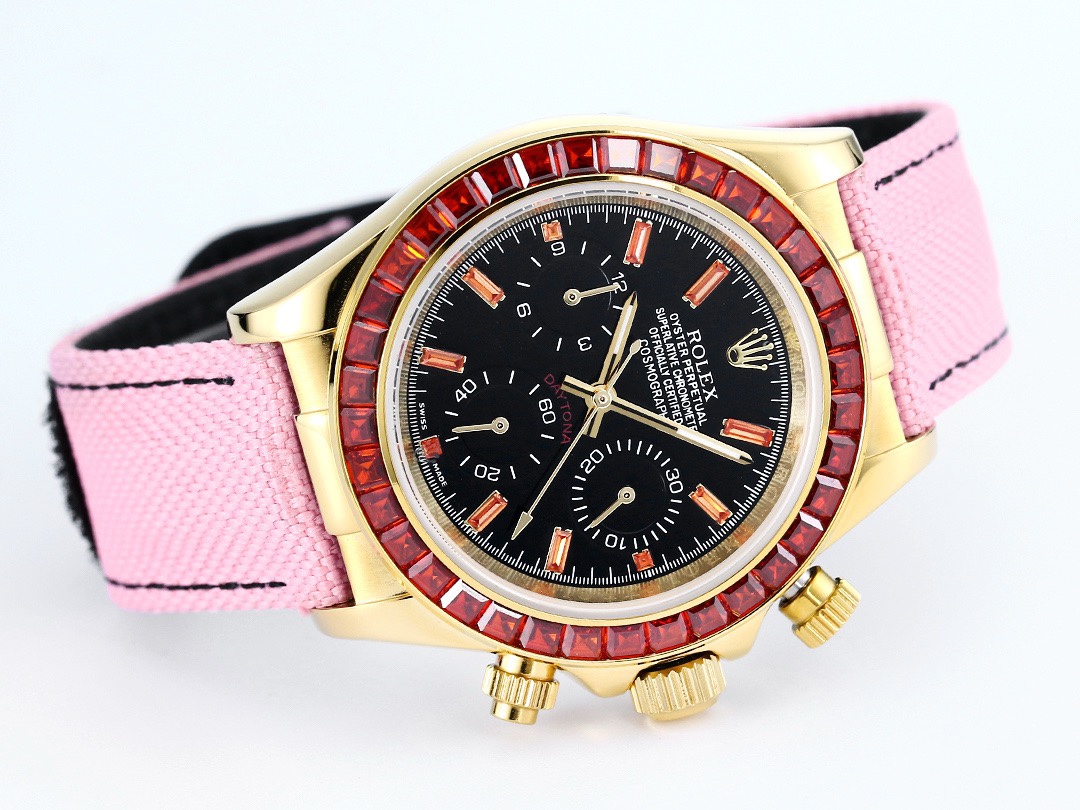 Rolex Cosmograph Daytona Super Clone Watch | Pumpkin Ruby Bezel, 43mm