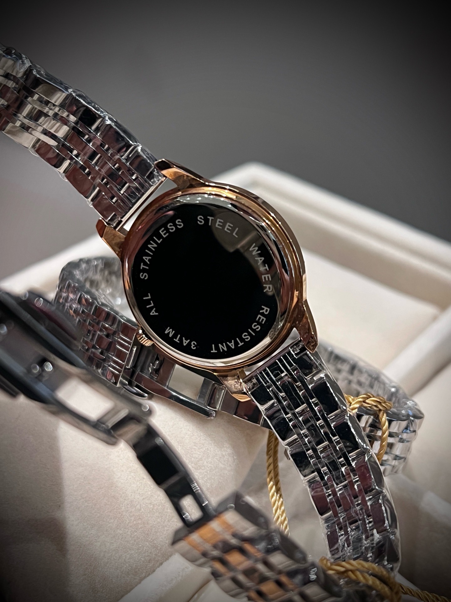 OMEGA Women Quartz Watch 35mm, Diamond Bezel Stainless Steel Watch