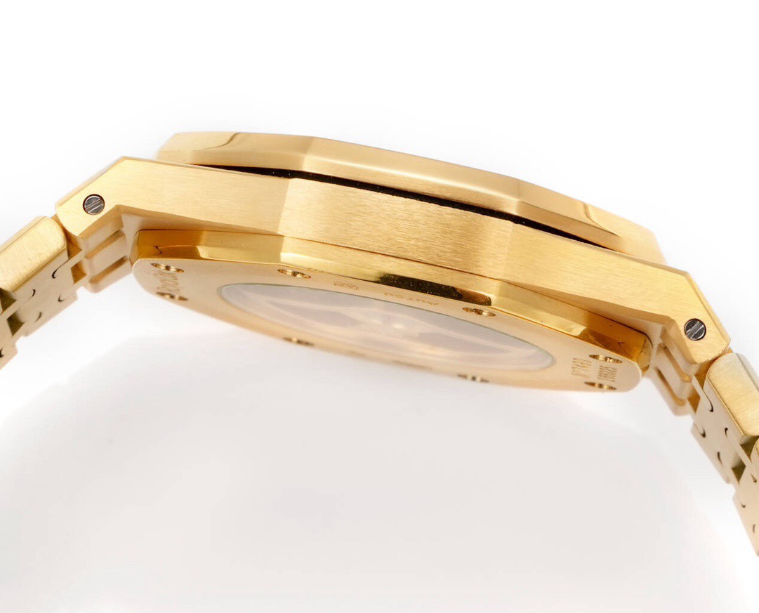 Audemars Piguet Royal Oak Skeleton Frosted Gold Rainbow Bezel AP2 Version
