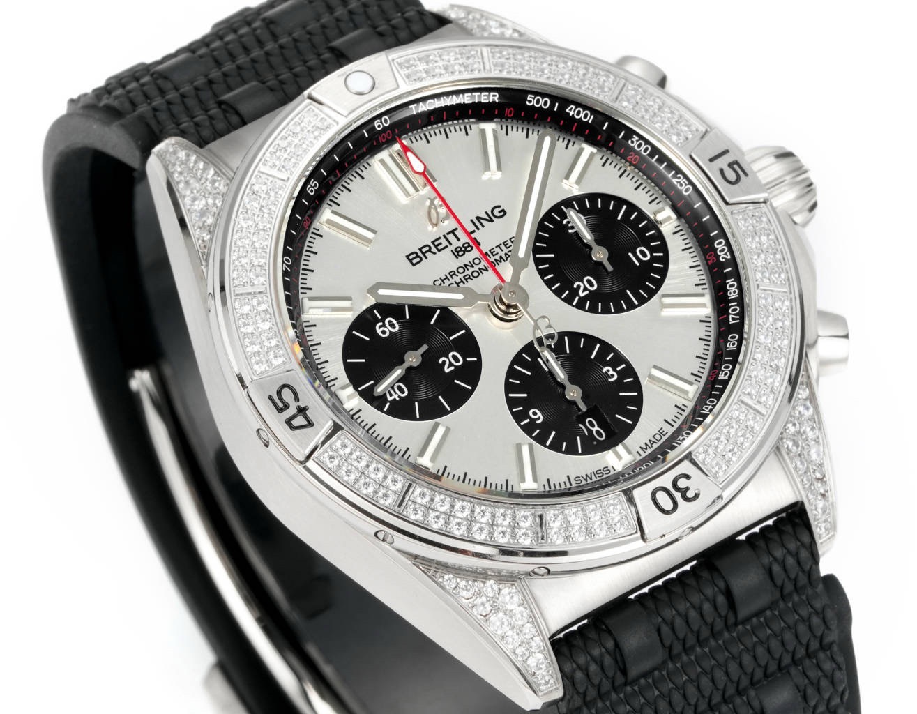 Breitling Chronomat Super Clone Watch | B01 Automatic Chronograph Movement, Diamond Bezel, 42mm