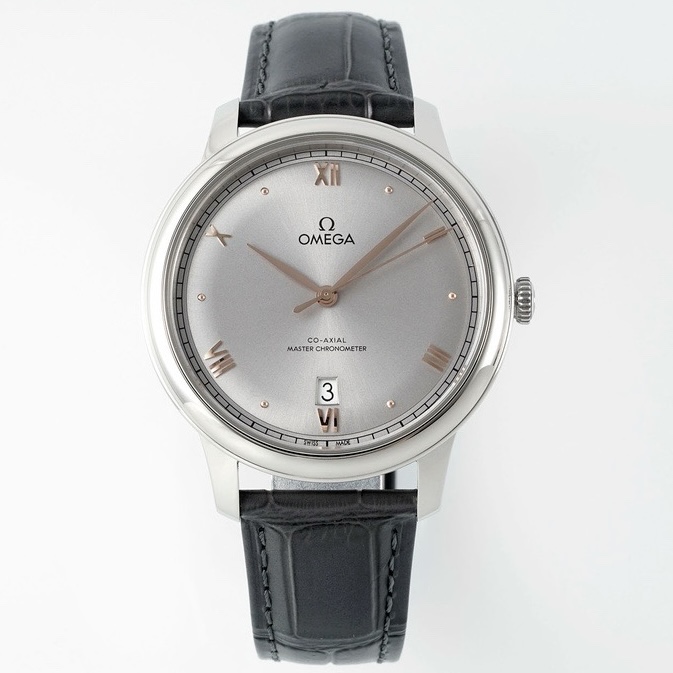 Omega De Ville Power‑Reserve Automatic Mechanical Watch, Genuine Calfskin Leather Strap