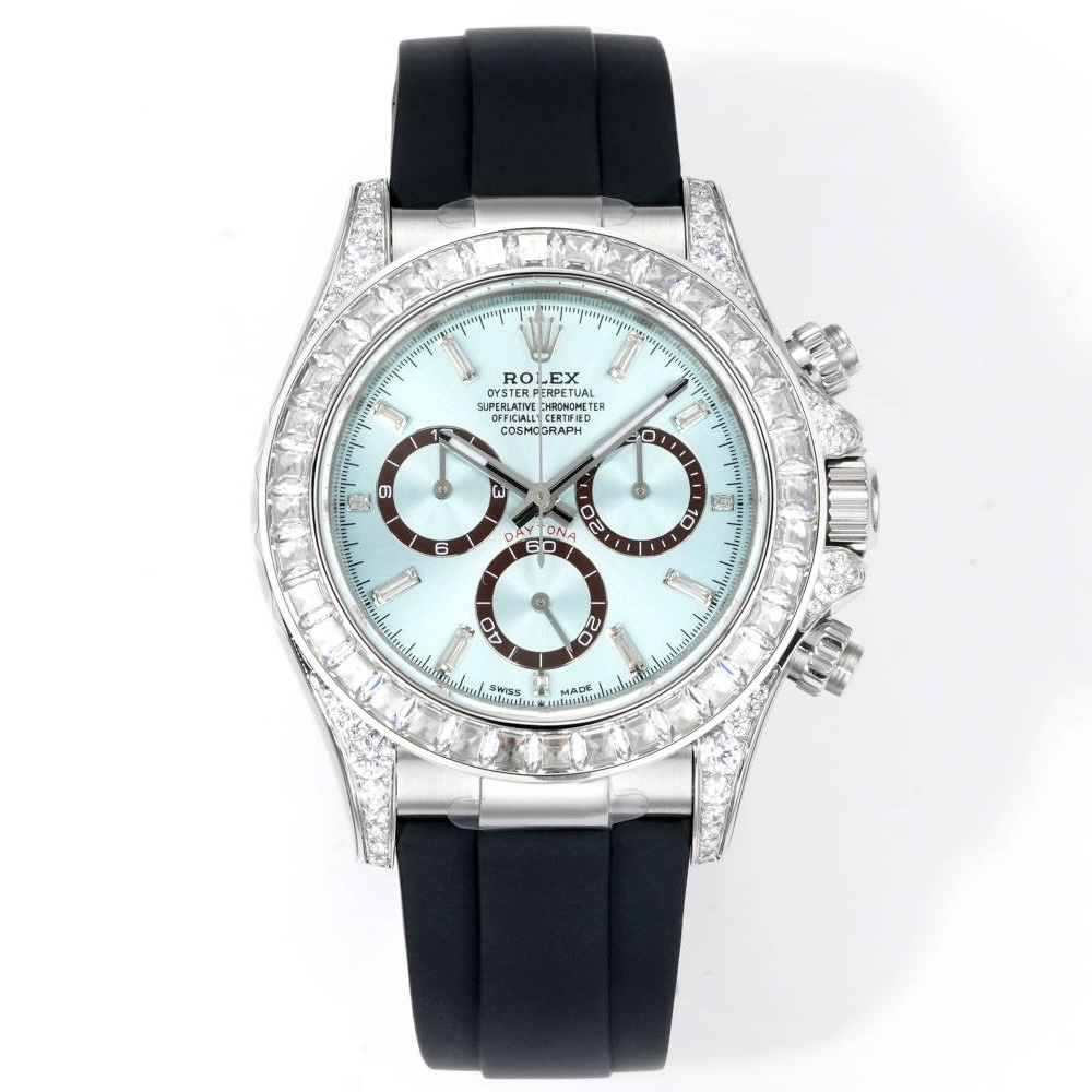 Rolex Cosmograph Daytona 40mm N+ Factory V2 Weighted Baguette Bezel Automatic Watch