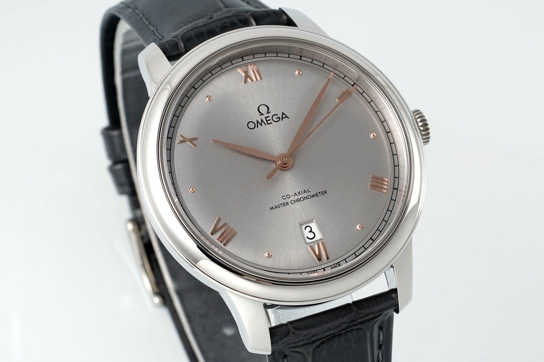 Omega De Ville Power‑Reserve Automatic Mechanical Watch, Genuine Calfskin Leather Strap