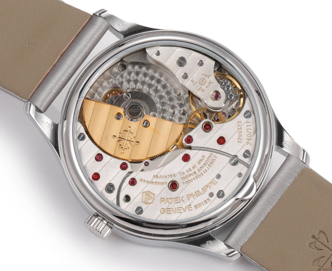 Patek Philippe Calatrava Ladies Watch 35mm | Slim Cal.240 Automatic Guilloché Dial Watch
