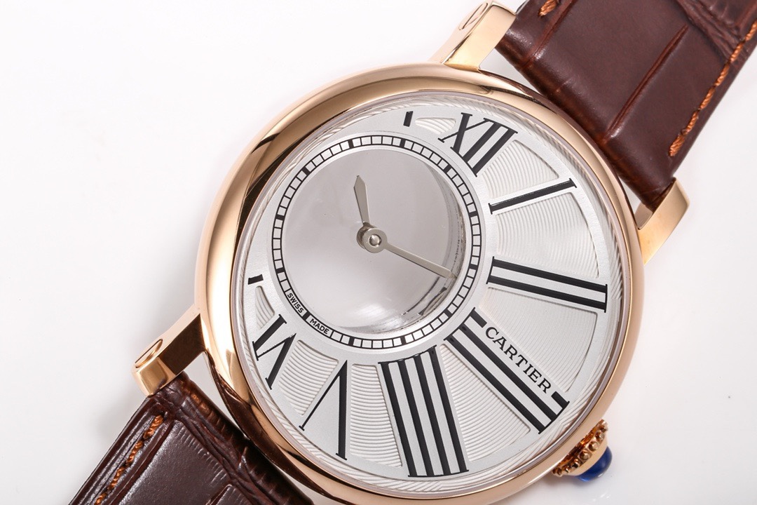 Cartier Rotonde de Cartier Mysterious Watch, Floating Hands Design, 42.5mm, MC 9981 Manual & Automatic Integrated Movement