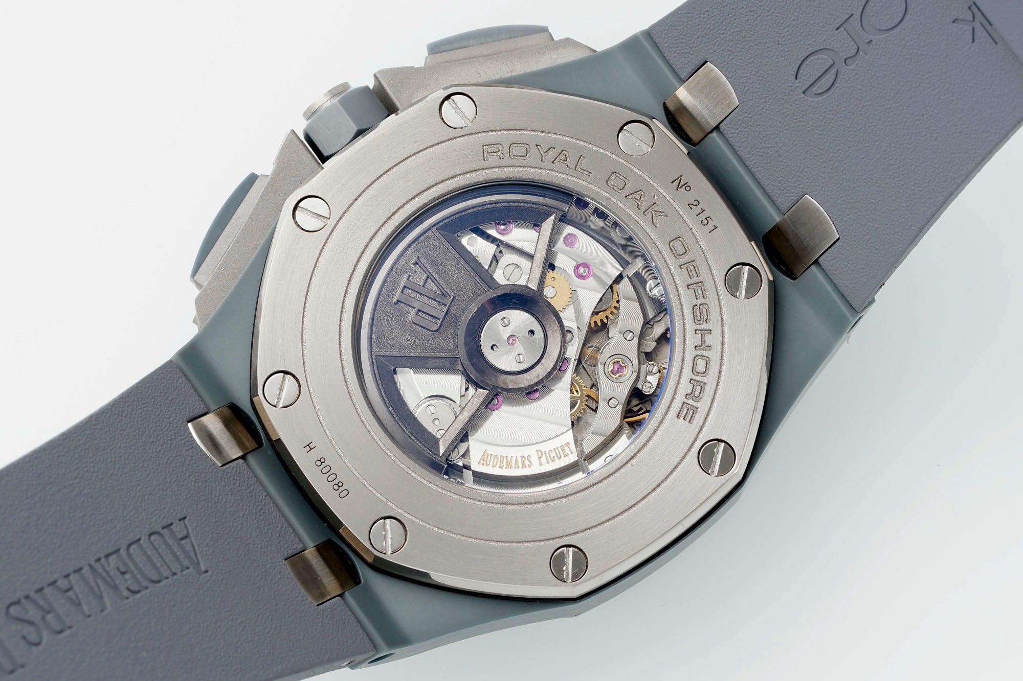 Audemars Piguet Ceramic Chronograph 44mm Sports Watch Rubber Strap