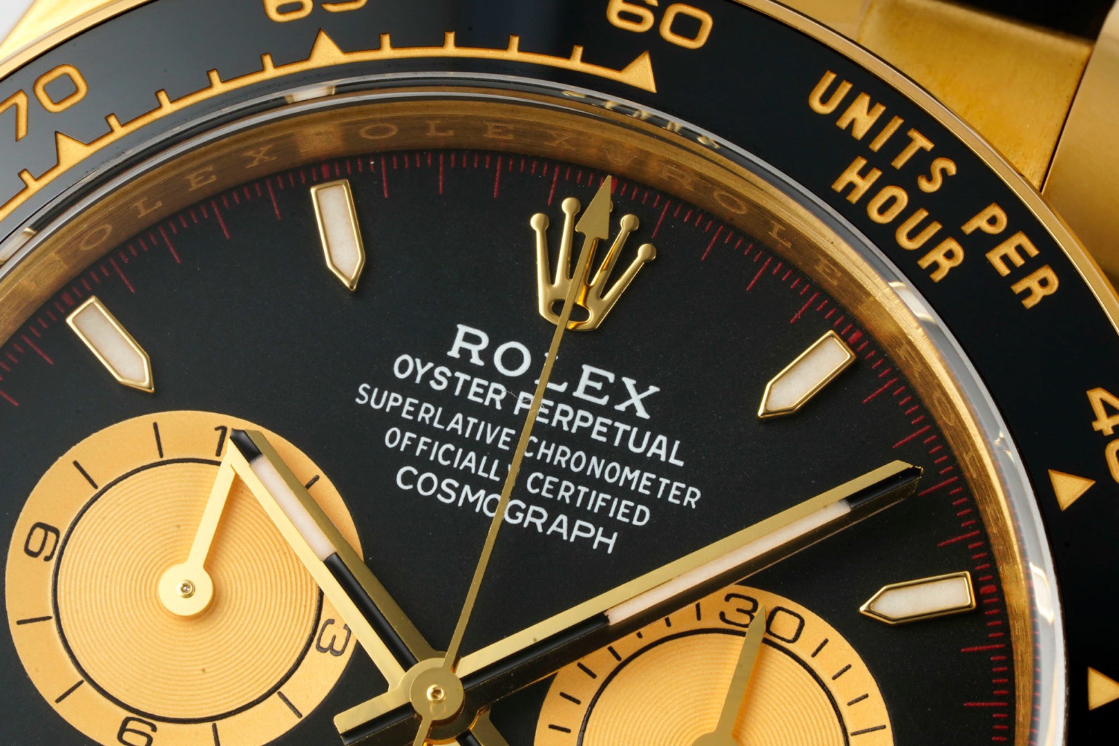 Rolex Cosmograph Daytona 18K Gold Plated Automatic Chronograph Watch Rubber Strap