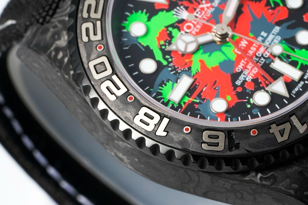 Rolex GMT-Master II Carbon Watch | Cal.3186 Automatic Movement, Forged Carbon Case