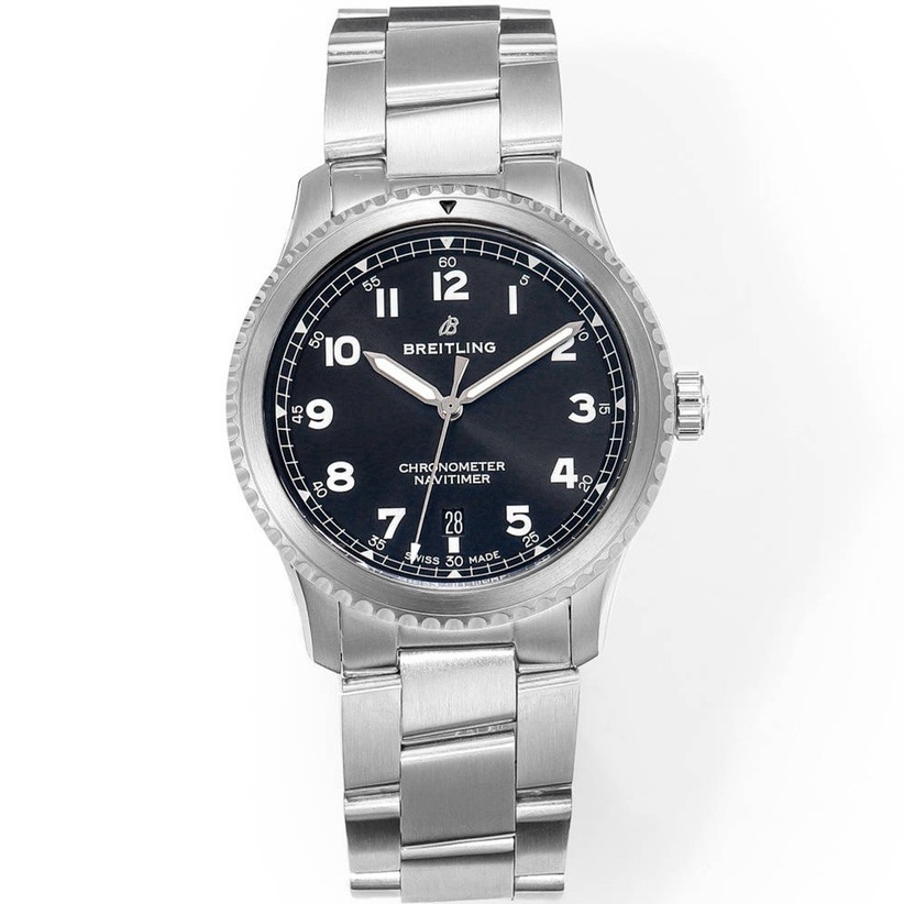 BREITLING Navitimer Pilot Watch 41mm, BLS Factory 2824 Automatic Movement Steel Bracelet