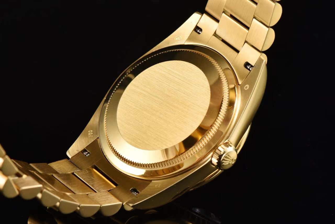Rolex Day-Date 36 Hidden 6 Diamond Roman Markers | CS Factory Natural Gemstone Dial 904L Steel Watch