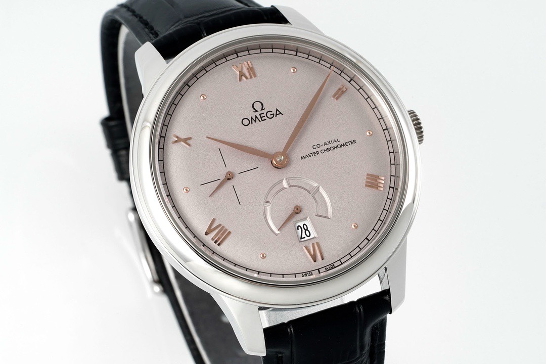 Omega De Ville Power‑Reserve Automatic Mechanical Watch, Genuine Calfskin Leather Strap