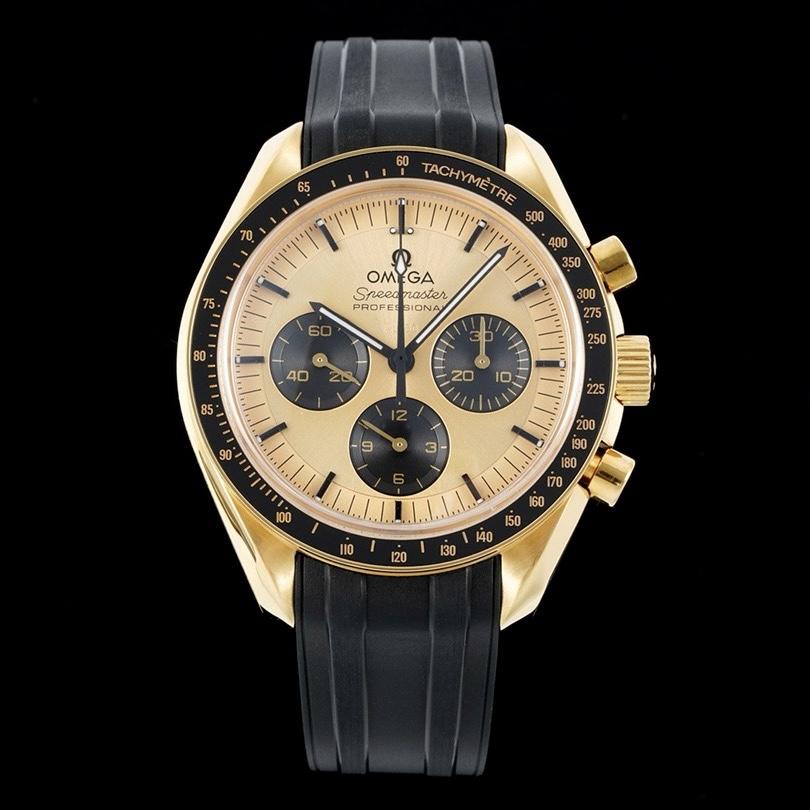 OMEGA Speedmaster Moonwatch 3861 Caliber Moonshine 18K Gold Chronograph 42mm