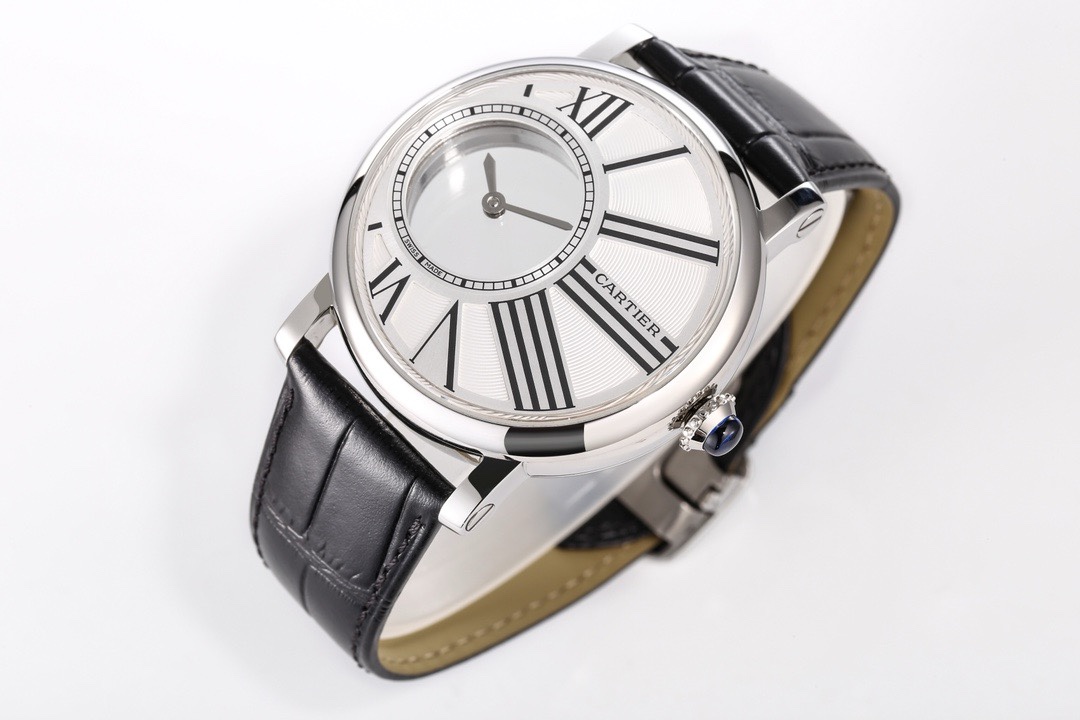 Cartier Rotonde de Cartier Mysterious Watch, Floating Hands Design, 42.5mm, MC 9981 Manual & Automatic Integrated Movement