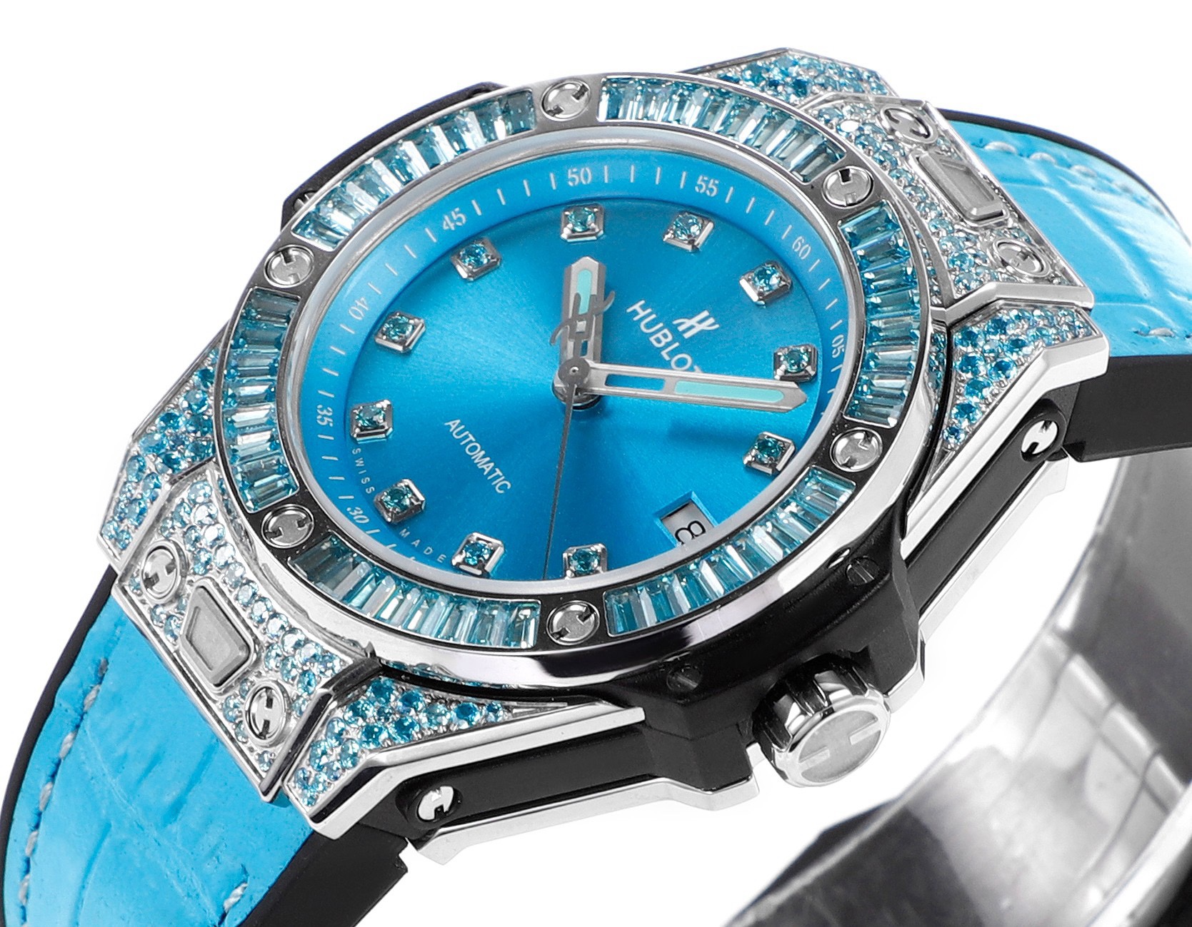 Hublot Big Bang One Click Rainbow Gemstone 39mm Automatic Ladies Watch