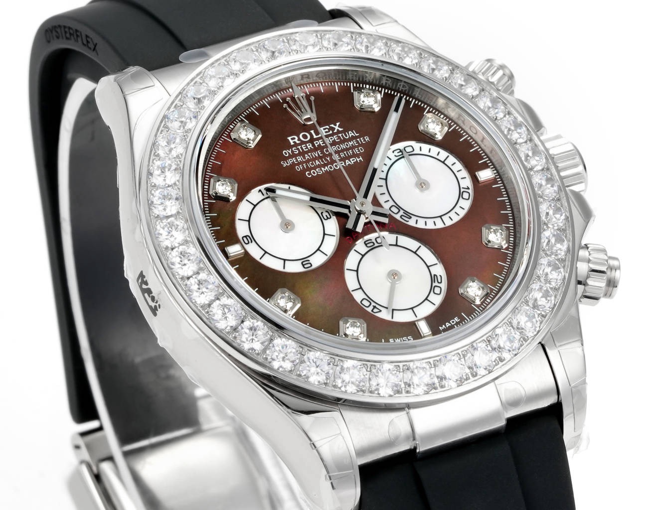 Rolex Cosmograph Daytona 40mm N+ Factory V2 Weighted Baguette Bezel Automatic Watch