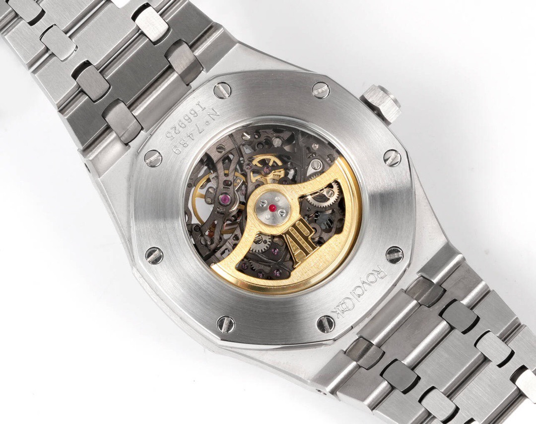 Audemars Piguet Royal Oak Skeleton Frosted Gold Rainbow Bezel AP2 Version