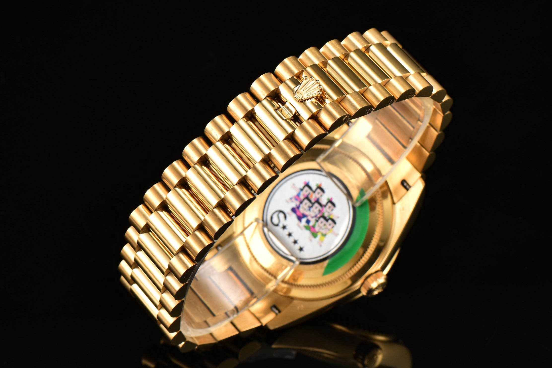 Rolex Day-Date 36 Hidden 6 Diamond Roman Markers | CS Factory Natural Gemstone Dial 904L Steel Watch