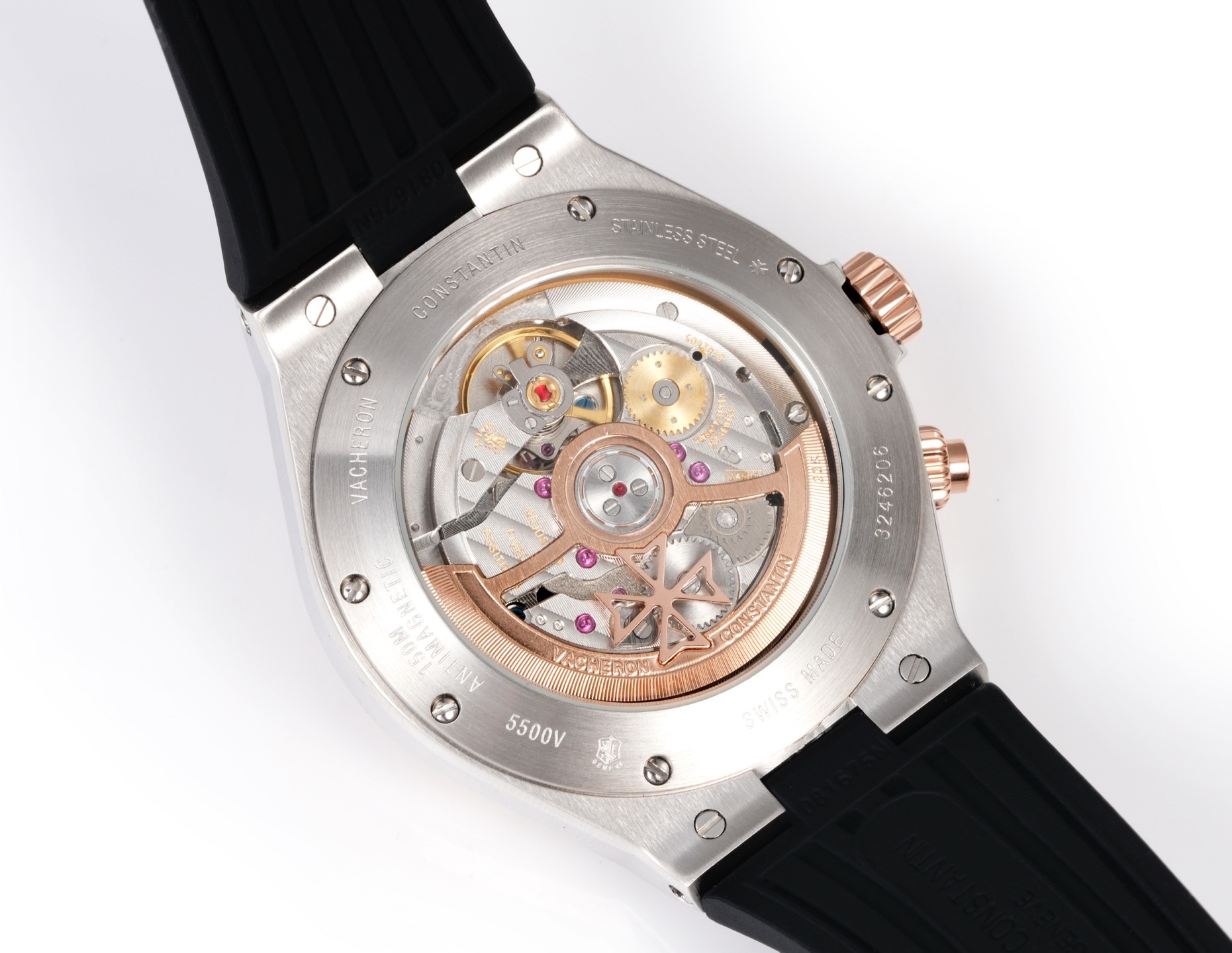 Vacheron Constantin Overseas RW4 Multifunctional Mechanical Watch, 42mm Stainless Steel Casual Business Gentleman Wristwatch