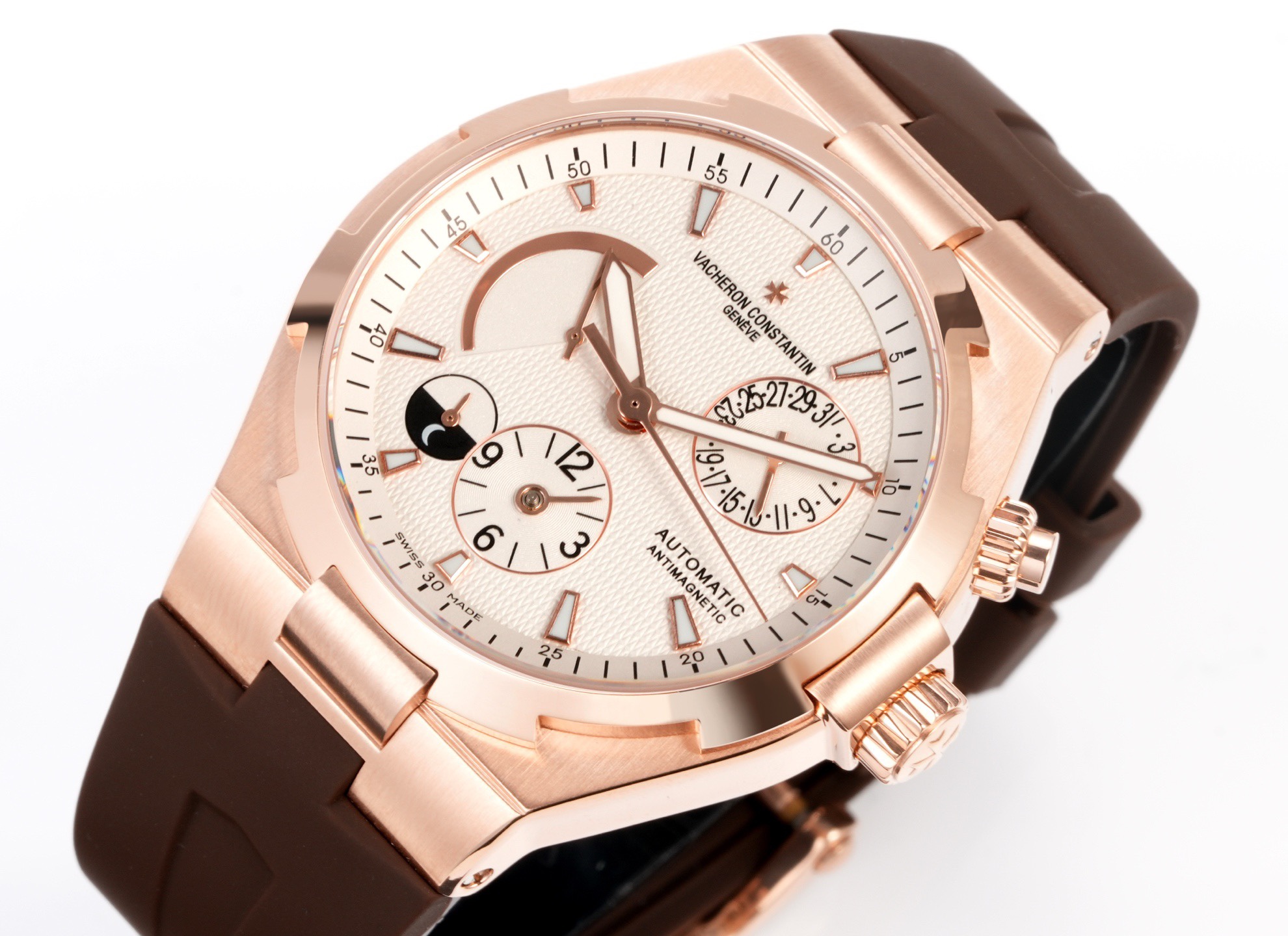 Vacheron Constantin Overseas RW4 Multifunctional Mechanical Watch, 42mm Stainless Steel Casual Business Gentleman Wristwatch