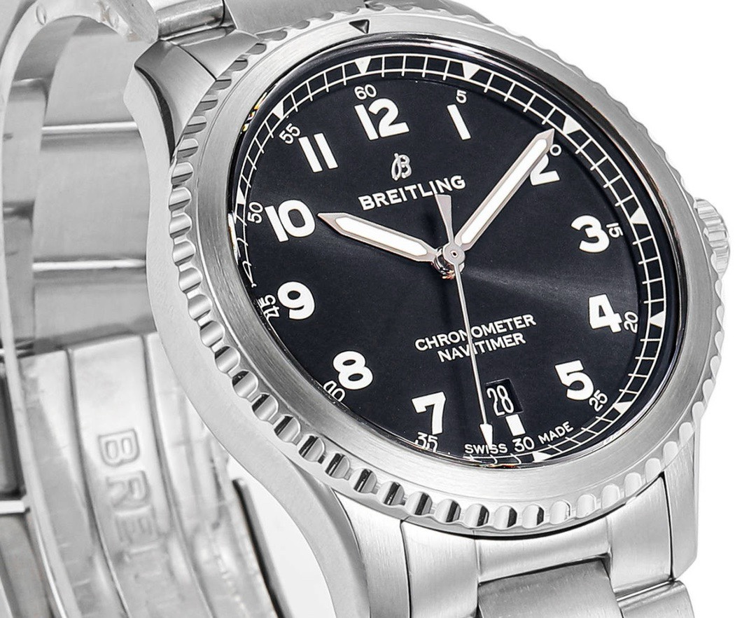 BREITLING Navitimer Pilot Watch 41mm, BLS Factory 2824 Automatic Movement Steel Bracelet