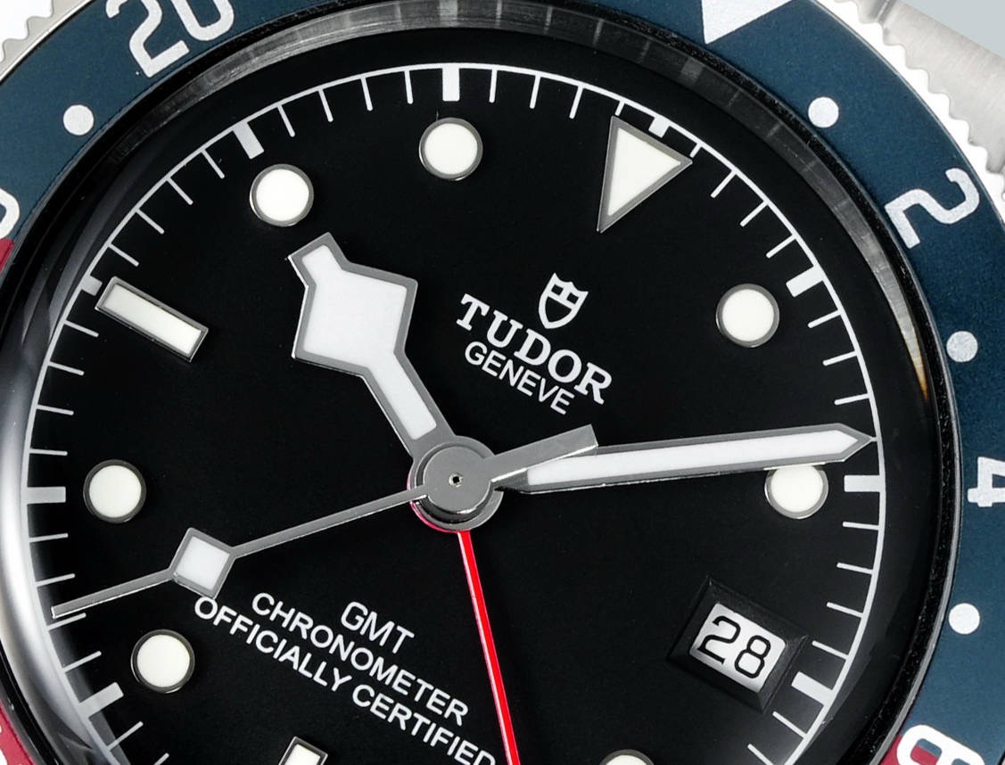 Tudor Black Bay GMT Automatic Diver Watch 41mm, Domed Sapphire Crystal, Rivet Stainless Steel Bracelet, Multiple Ceramic Bezel Color Options