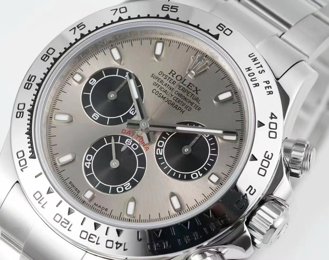 Rolex Cosmograph Daytona Chronograph Watch 40mm 904L Steel Ceramic Bezel Custom 7750 Movement