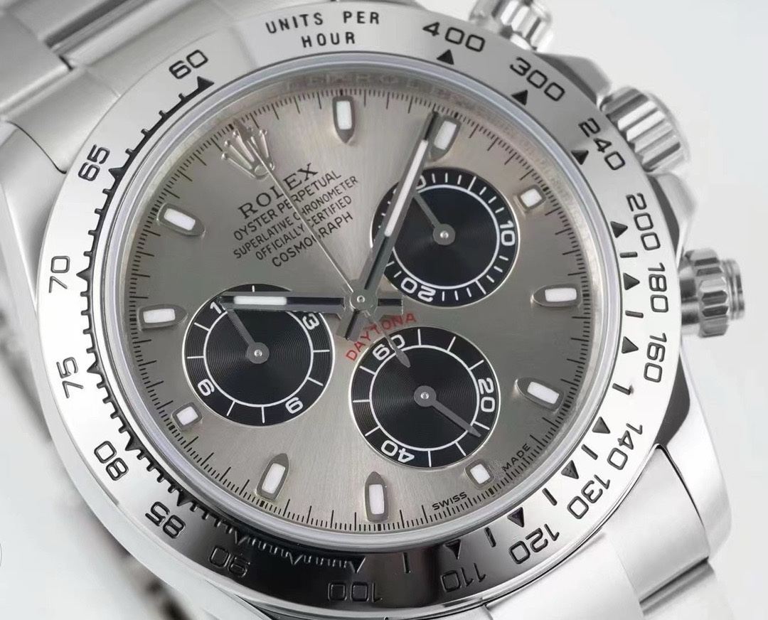 Rolex Cosmograph Daytona Chronograph Watch 40mm 904L Steel Ceramic Bezel Custom 7750 Movement