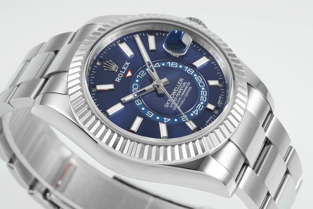 Rolex Sky‑Dweller Watch 42mm 904L Steel 9002 Automatic Movement Ring Command Bezel