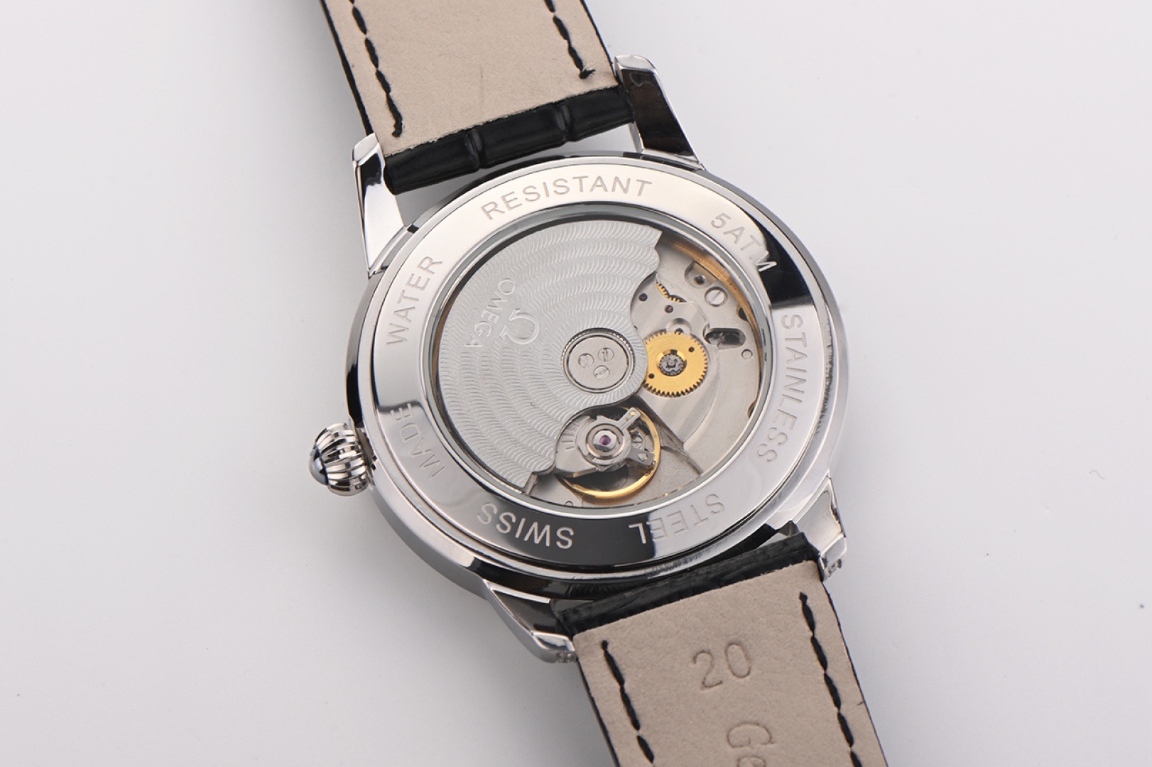 OMEGA Observatory Co‑Axial Master Chronometer Watch | Diamond Bezel, Genuine Leather Strap