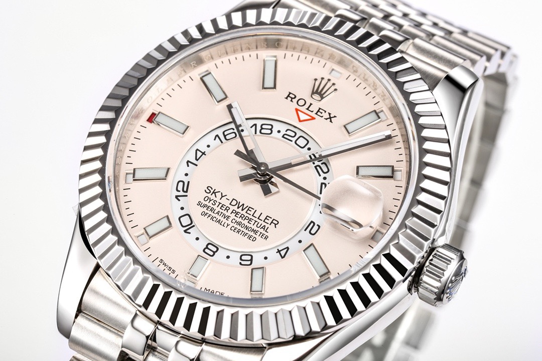 Rolex Sky‑Dweller Watch 42mm 904L Steel 9002 Automatic Movement Ring Command Bezel