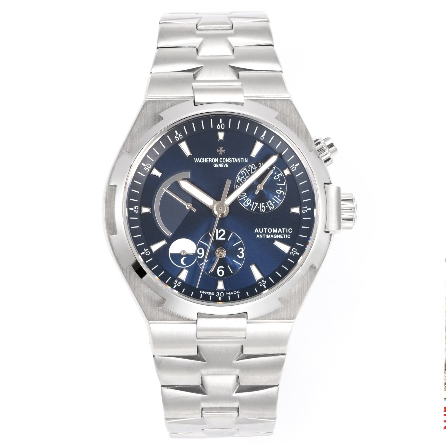 Vacheron Constantin Overseas RW4 Multifunctional Mechanical Watch, 42mm Stainless Steel Casual Business Gentleman Wristwatch