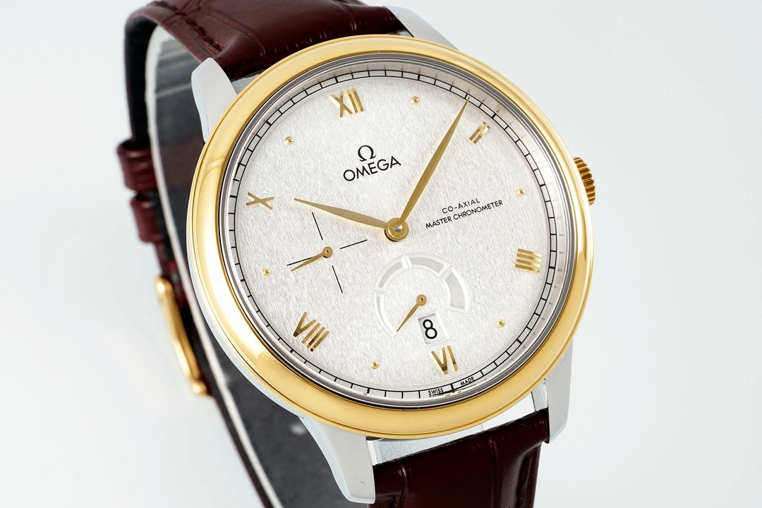 Omega De Ville Power‑Reserve Automatic Mechanical Watch, Genuine Calfskin Leather Strap