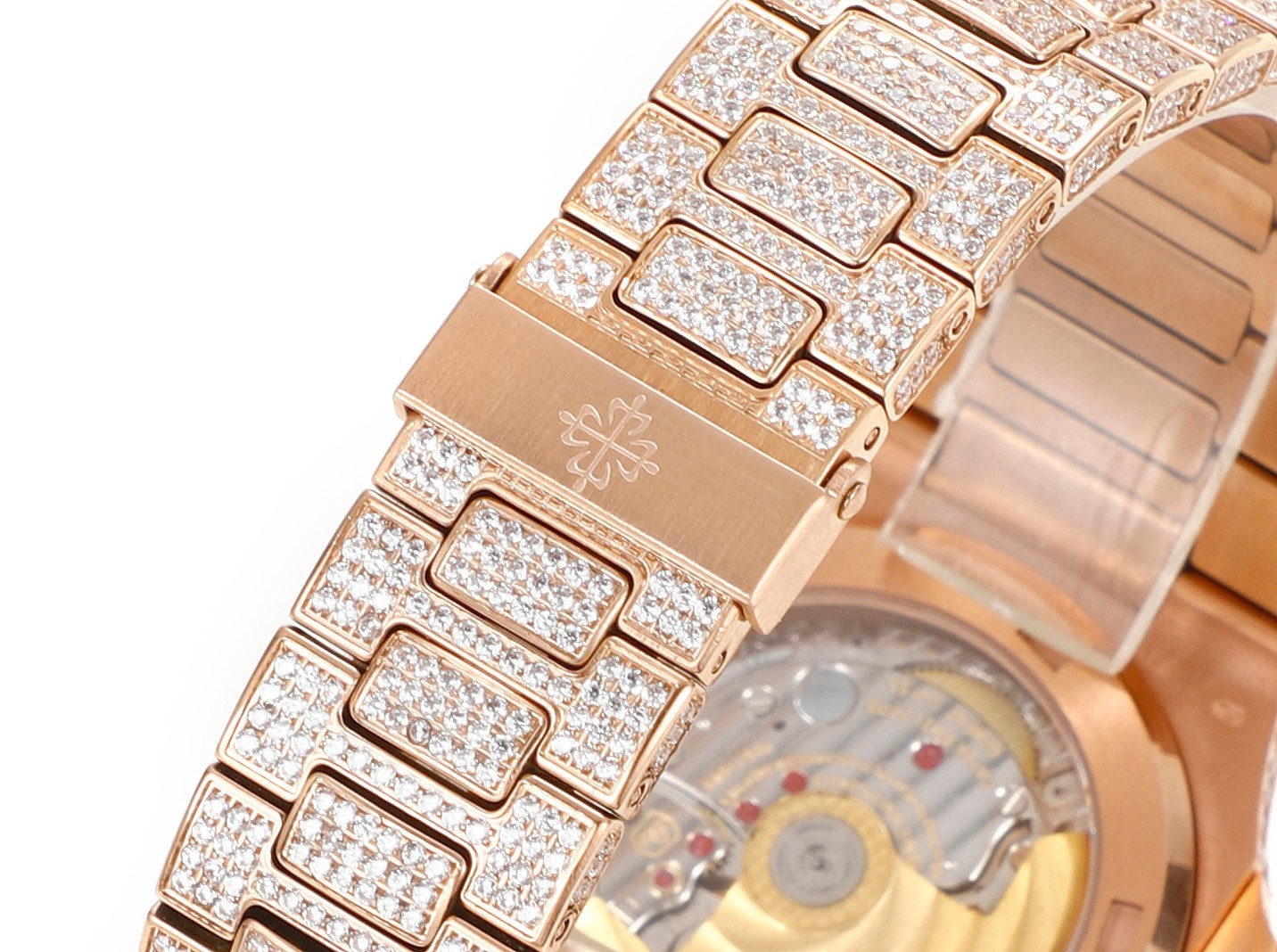 Patek Philippe Nautilus 40mm Full Diamond Automatic Watch | Cal.324 SC Movement Stainless Steel Bracelet