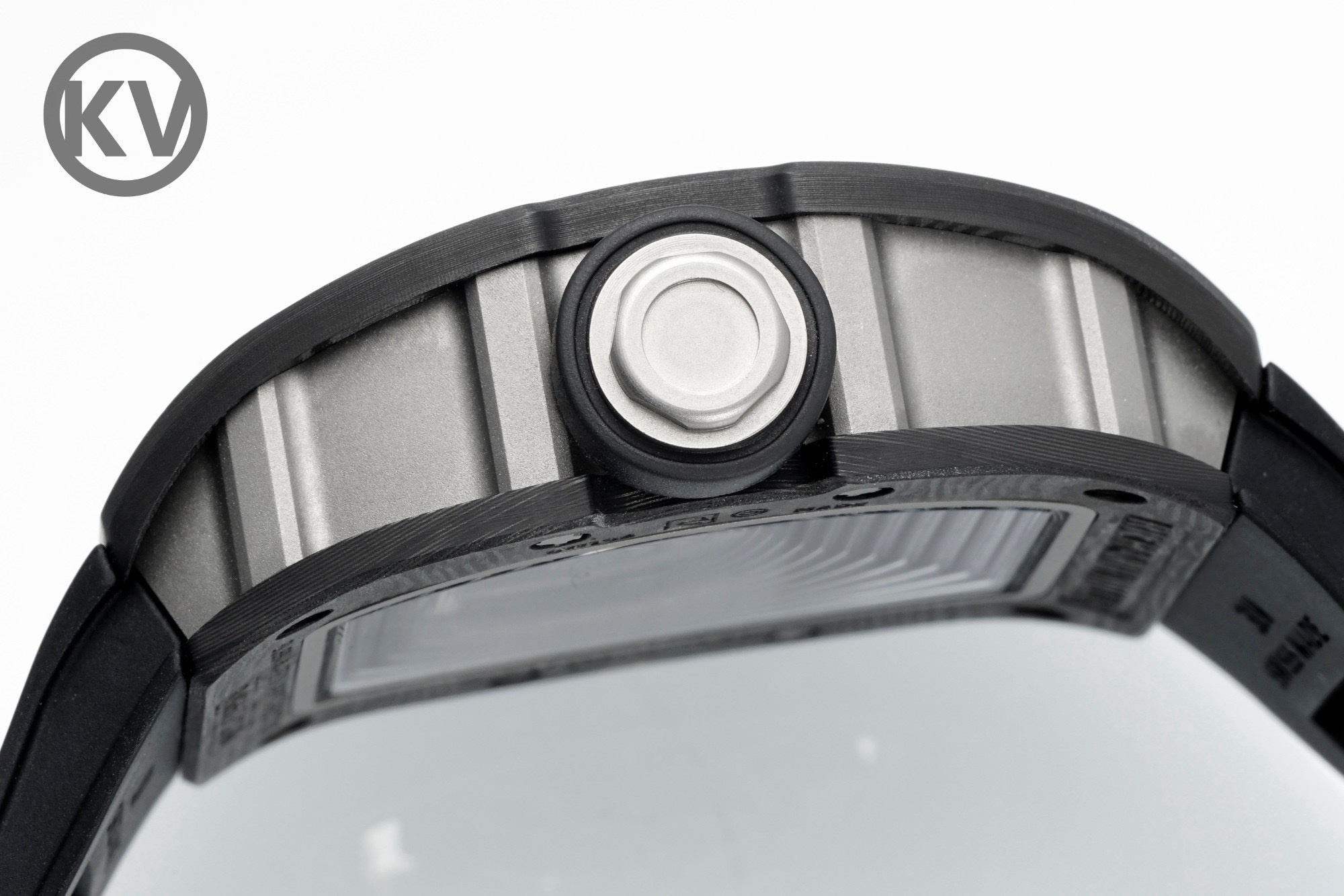 Richard Mille RM055 Tonneau Hollow Automatic Watch Light 74.3g FKM Rubber Strap