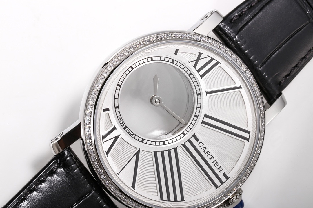 Cartier Rotonde de Cartier Mysterious Watch, Floating Hands Design, 42.5mm, MC 9981 Manual & Automatic Integrated Movement