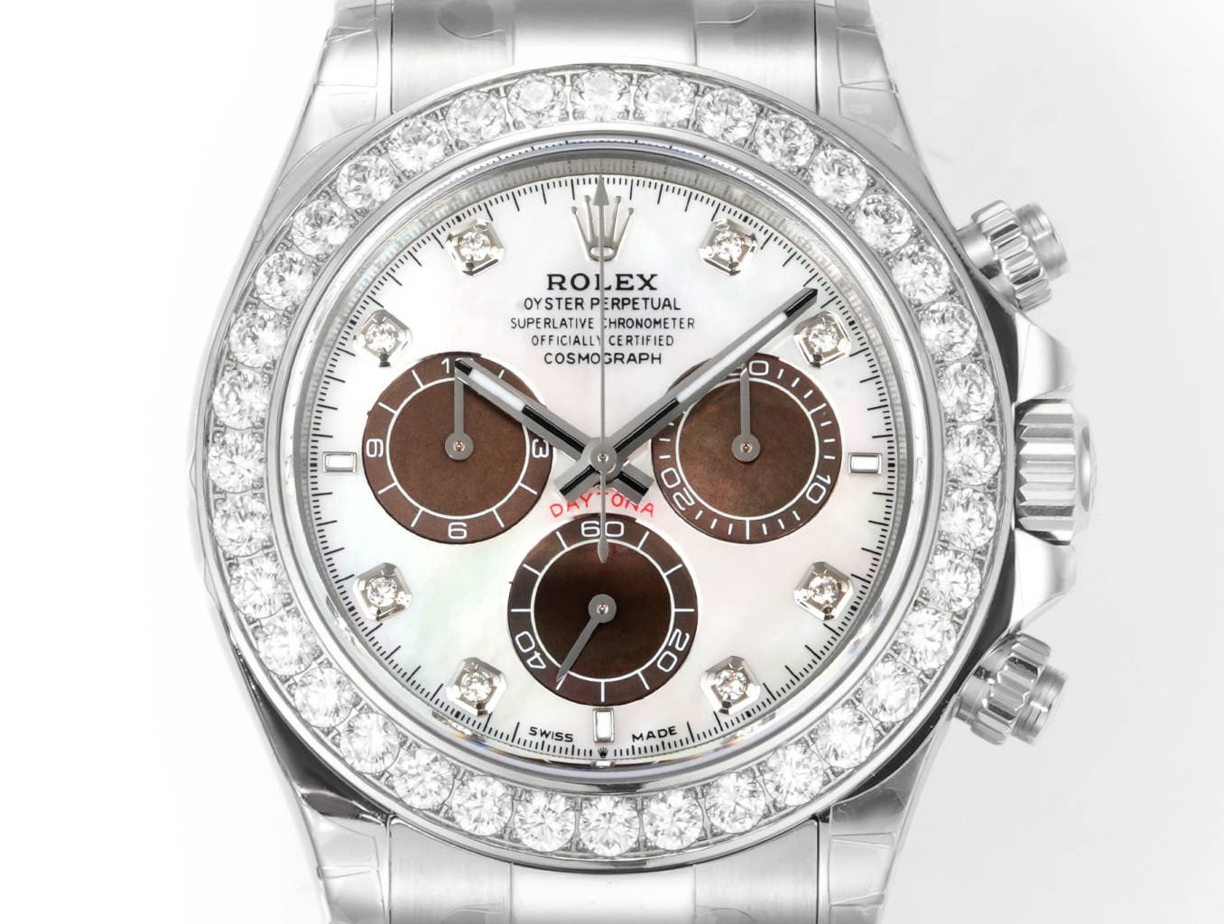 Rolex Cosmograph Daytona 40mm N+ Factory V2 Weighted Baguette Bezel Automatic Watch