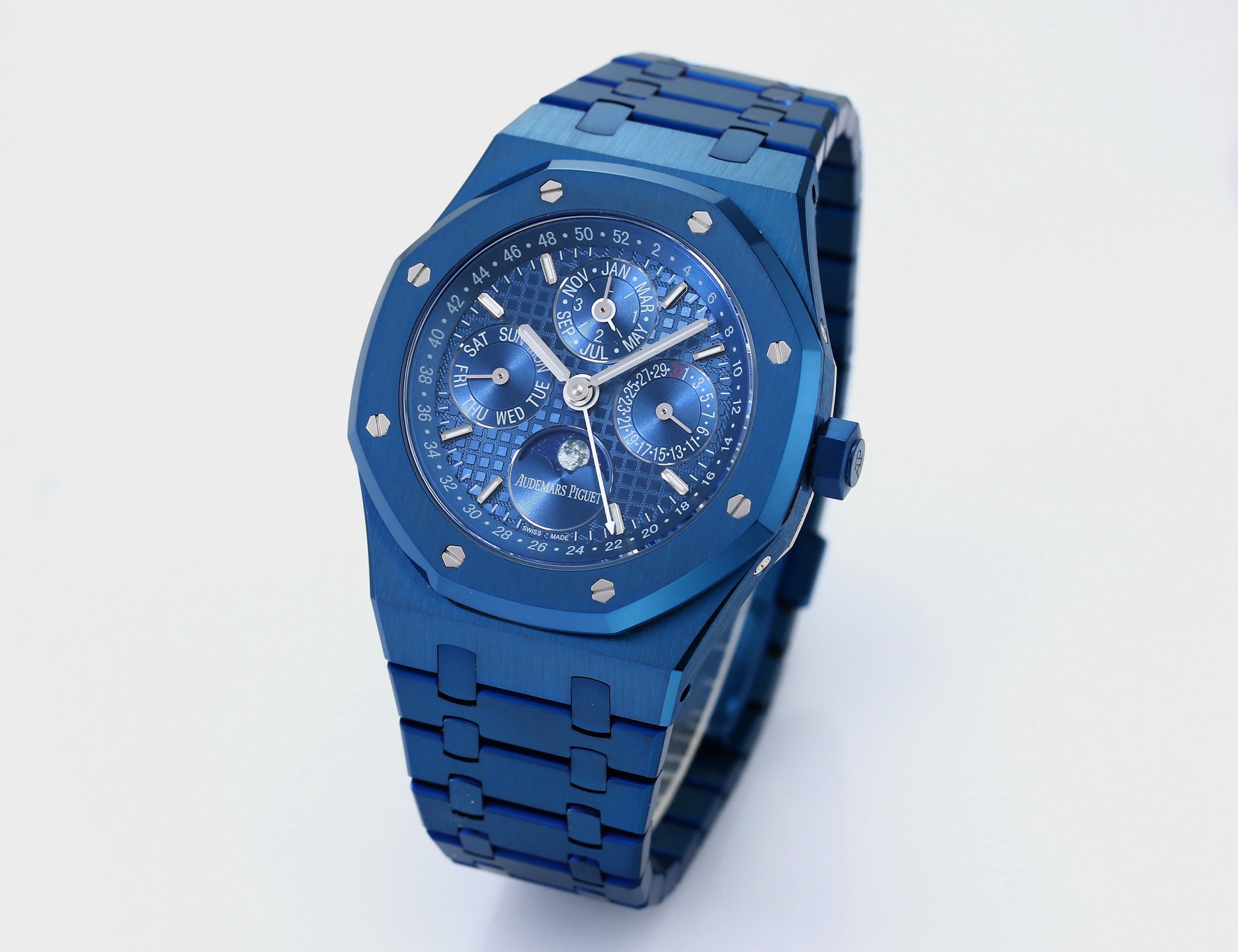 Audemars Piguet Royal Oak Perpetual Calendar 26574ST BBS Version 41mm Full‑Function Automatic Men Watch