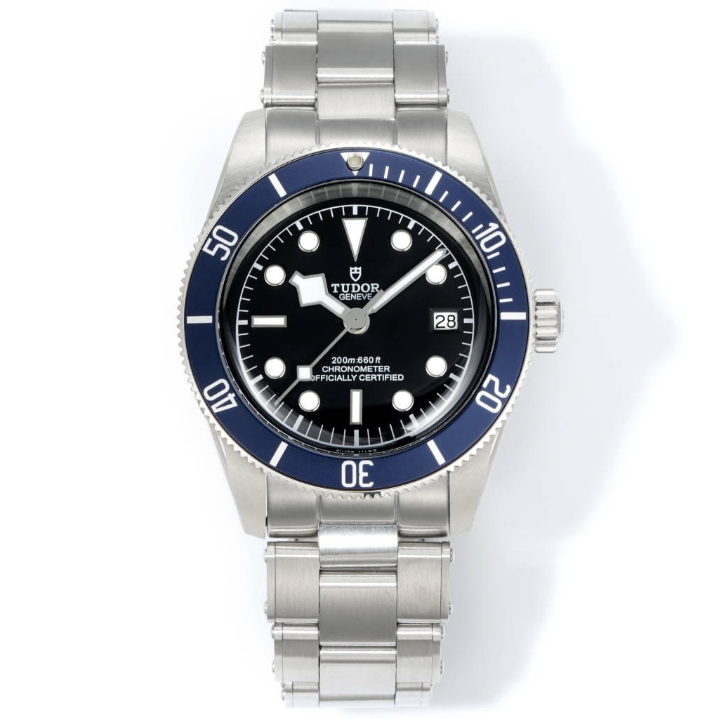 Tudor Black Bay GMT Automatic Diver Watch 41mm, Domed Sapphire Crystal, Rivet Stainless Steel Bracelet, Multiple Ceramic Bezel Color Options
