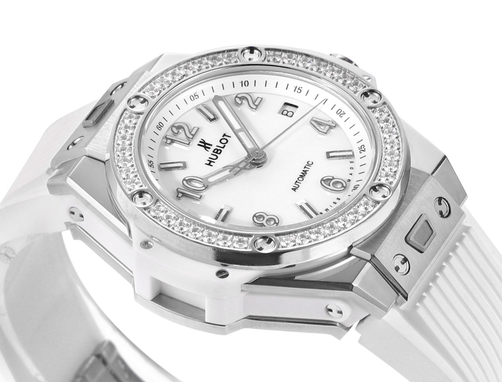 Hublot Big Bang 39mm Steel Diamond Bezel Automatic Ladies Watch